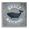 Stupell Industries Whale Watching Tours Sign Rustic Blue Marine Life in Gray Frame Wall Art